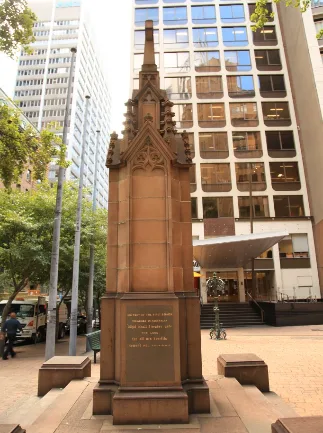 The Richard Johnson Monument in the Sydney CBD, marking the site of the first church in Australia